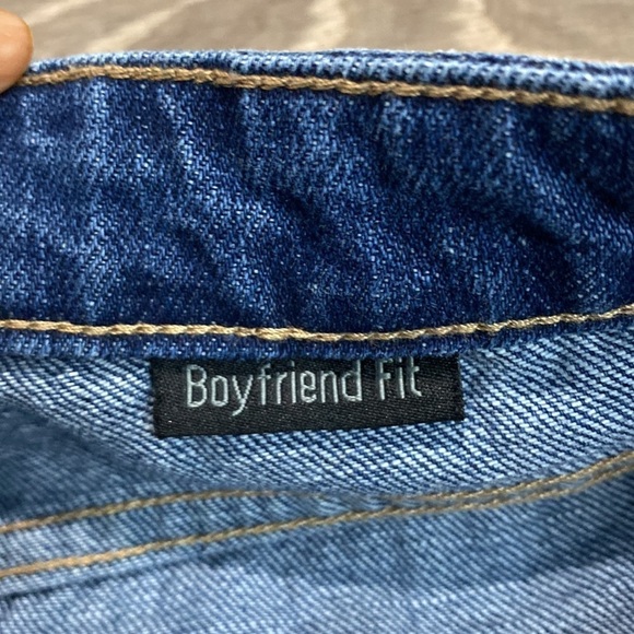 VERVET BLUE BOYFRIEND FIT ANKLE JEANS DISTRESSED RAW HEM SZ 24 - Picture 4 of 14